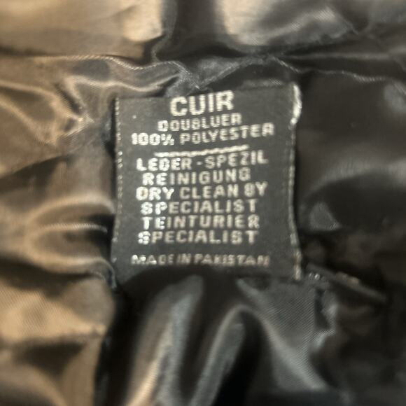 Shaf Leather Jacket Men’s L 42 Motorcycle Moto Biker Style Grunge Rock VTG 80's - Picture 5 of 15